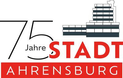 Logo 75 Jahre Stadt Ahrensburg